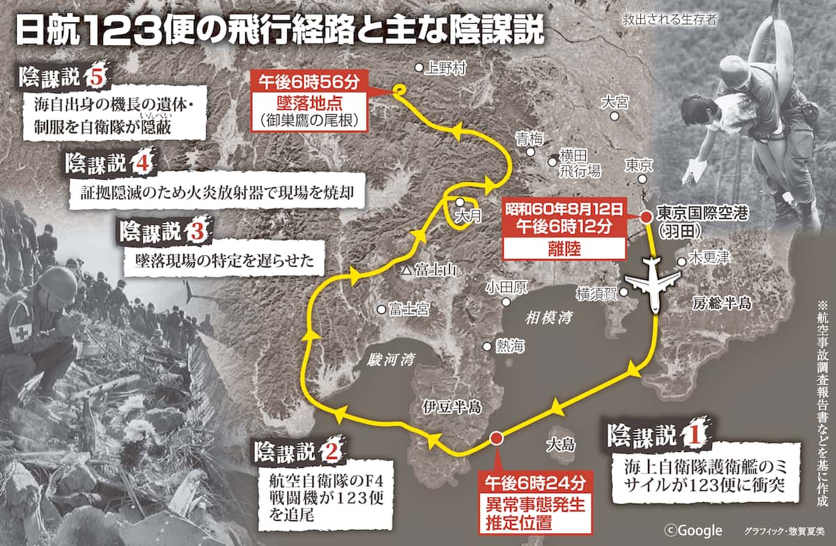 【社会】日航機墜落事故40年、拡散される陰謀説　「自衛隊の関与は断じてない」政府が強く否定
